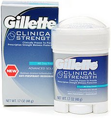 Free Gillette Clinical Strength Deodorant Sample