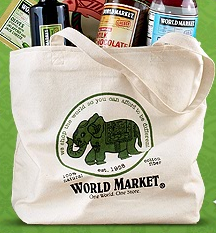 World Market Free Canvas Tote
