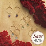 Gold Circle Earrings at Red Envelope