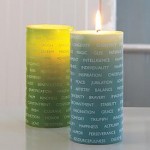 Set of 2 Good Wishes Candles at Red Envelope