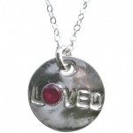 I Am Loved Silver Disk Necklace